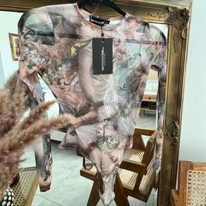 PLT NWT MESH LONG SLEEVE TOP